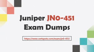 JN0-451 Mist AI - Specialist (JNCIS-MistAI) Training Dumps
