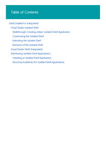 Visual Studio 2015 Shell Documentation