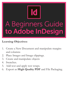 InDesign Beginners notes