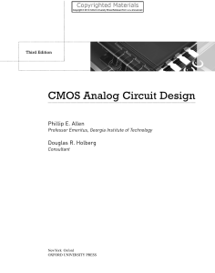 CMOS Analog Circuit Design