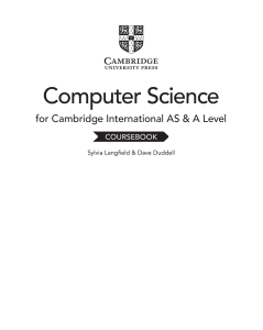 Cambridge International AS & A Level Computer Science 2nd Edition