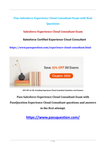Salesforce Experience Cloud Consultant Exam Questions 2023