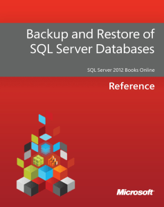 Microsoft Press - Backup and Restore of SQL Server Databases