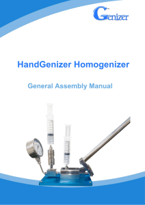 Assembly Guide for HandGenizer Homogenizer