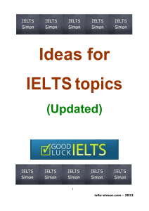 Simon.-Ideas for IELTS Topics