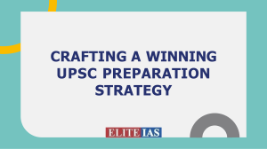 Crafting a Winning UPSC Preparation Strategy