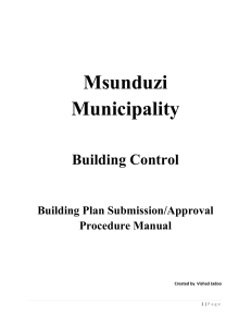 Building Control Plan Submission Manual