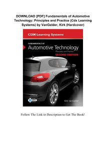 Fundamentals Of Automotive Technology Principles And Practice Cdx