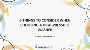 6 Things to Consider When Choosing High Pressure Washer