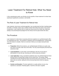 Laser Treatment For Retinal Hole  What You Need to Know