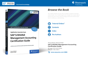reading sample sappress SAP S4HANA Management Accounting Certification Guide