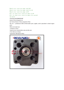 fit for head rotor ford of injection pump