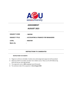 MAF605 - Aug 2022 Assignment