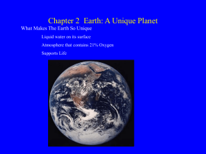 Chapter 2  section 1 Earth Uniqueness