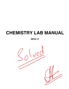 Lab manual chemistry