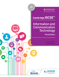 Cambridge IGCSE ICT 3rd Edition 2021-Hodder Education