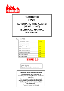 Pertronic F220 Manual