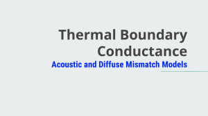 TBC Acoustic Diffuse Mismatch ModelsLiterature 8thMay2023