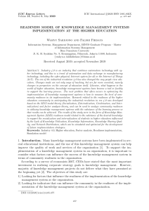 Knowledge Mnagement Systms in the Education for learning. Journal - el-14-05-08