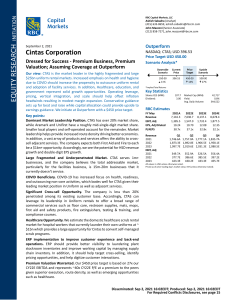 RBC Capital Markets Research Division Dressed for Success - Premium Business, Premium Valuation; Assuming Coverage at Outperform 01 Sep 2021(1)