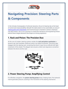 Navigating Precision Steering Parts & Components