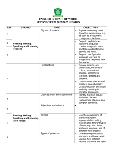 TERM TWO SCHEME OF WORK FOR YEAR SIX