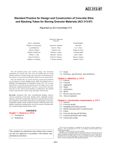 ACI 313-97 Concrete Silo Design & Construction Standard