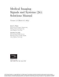 Medical Imaging Signals and Systems (2nd edition) Solutions