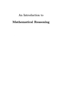 Peter J. Eccles - An Introduction to Mathematical Reasoning  numbers, sets and functions (2010, Cambridge University Press) - libgen.li