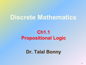 ch1 1 Propositional Logic S