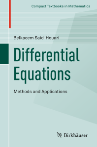 Differential Equations - Methods and Applications