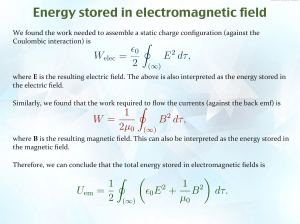 Energy in Electromagnetic field