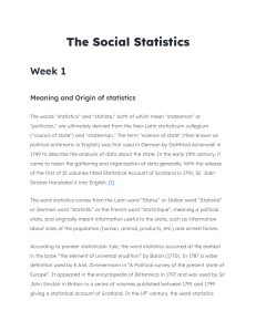 The Social Statistics