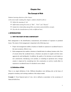 chapter 1 The Concept of Risk (1)