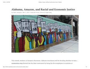 Albama Amazon Racial Justice Union Organizing