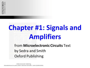 Chapter 1 Signals and Amplifiers