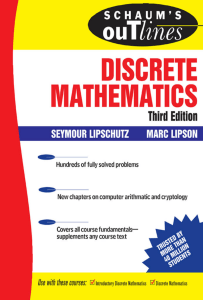 (Schaum's Outline Series) Seymour Lipschutz, Marc Lipson - Schaum's outline of theory and problems of discrete mathematics-McGraw-Hill (2007)