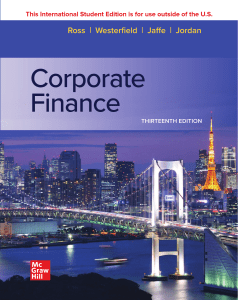 Bradford D. Jordan Stephen A. Ross, Randolph W. Westerfield, Jeffrey Jaffe - Corporate Finance-McGraw-Hill (2021)