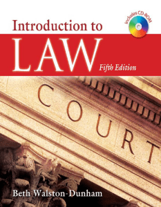 Introduction to Law by Beth Walston-Dunham