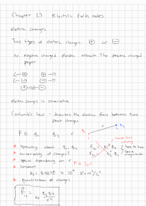 Chapter 23 Electric Fields