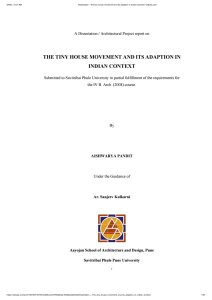 Dissertation - The tiny house movement and its adaption in Indian Context   Vebuka.com