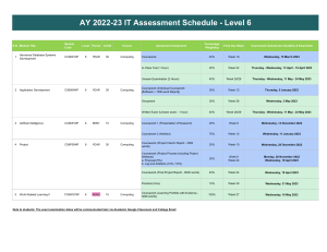 2022-23 Assessment Schedule Year 3