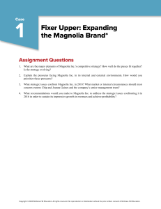 Case 01 Fixer Upper Assignment Questions