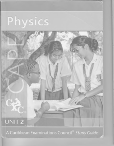 CAPE Physics Unit 2 Study Guide