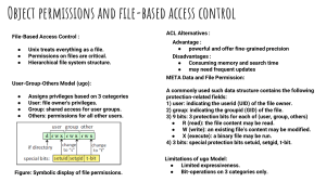 Object permissions and file-based access control
