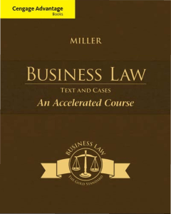 Business Law: Text and Cases - An Accelerated Course