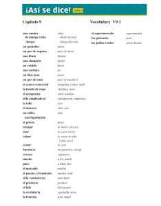 Vocab List TE V9.1 Projectable Capitulo 9