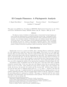El Compas Flamenco A Phylogenetic Analysis