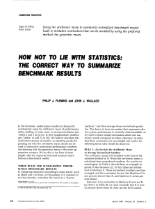 Fleming Wallace 1986 How not to lie with statistics