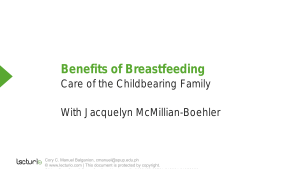 Slides Benefits of Breastfeeding Nursing